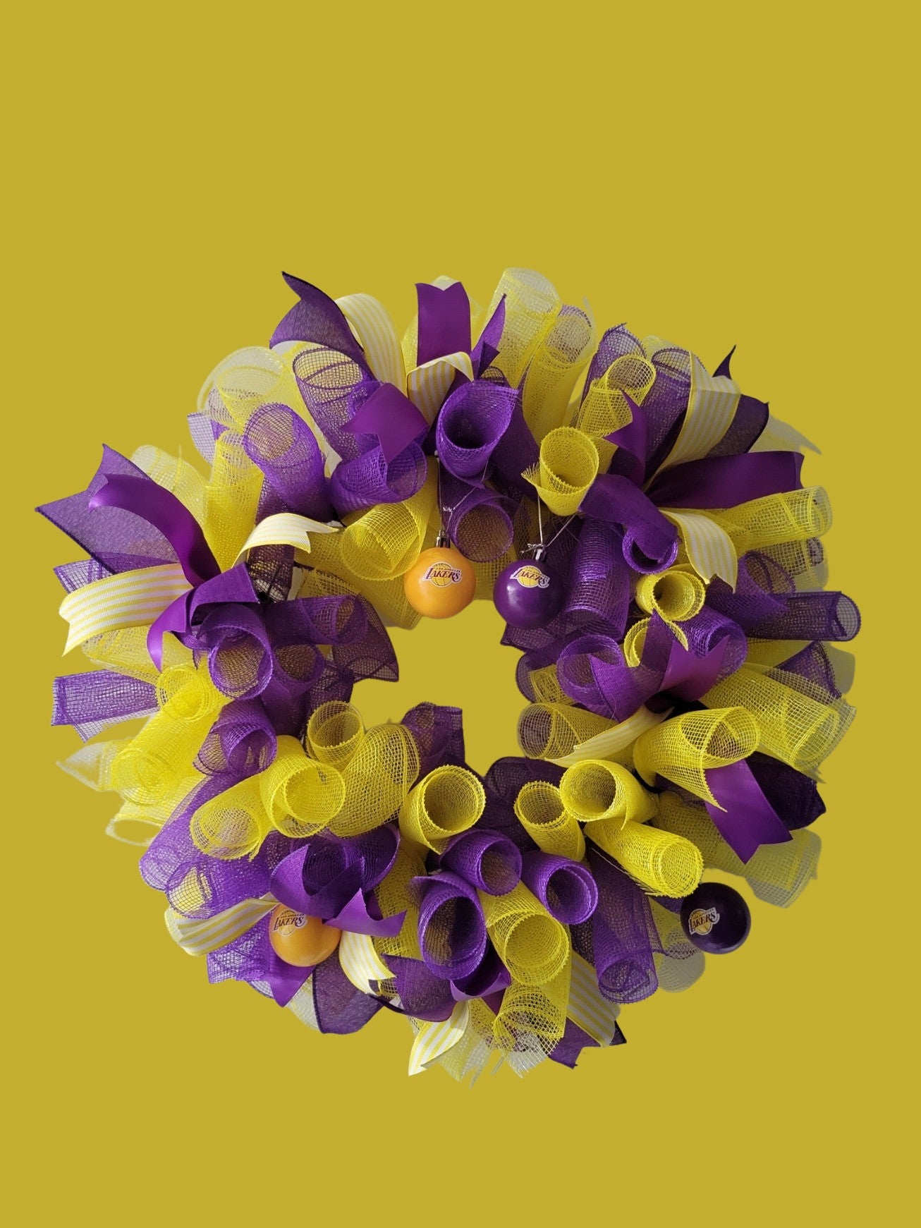 Purple and Yellow Wreath